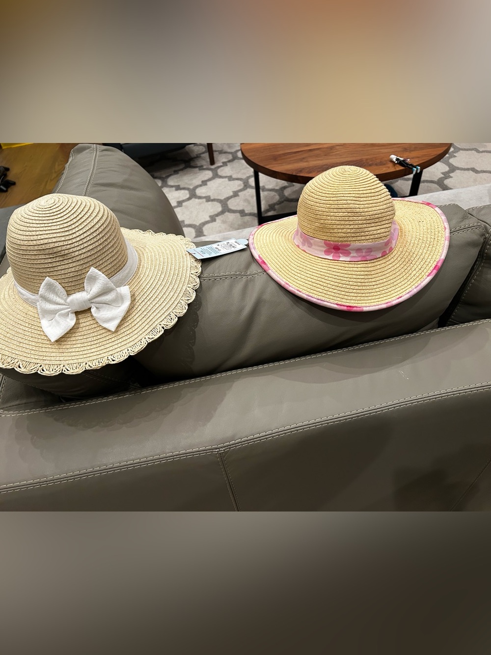 2T-5T Sun beach wide brimmed hats (one new with tags)